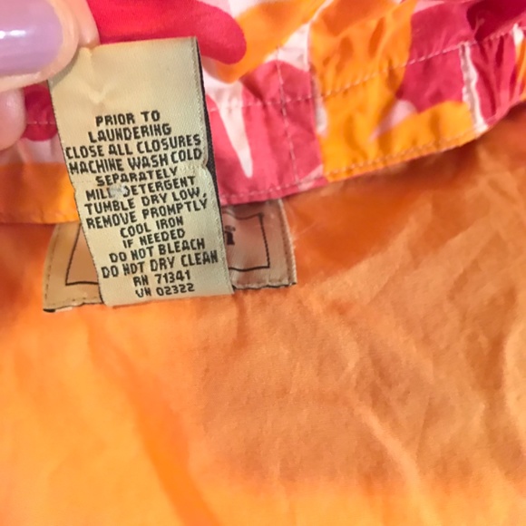 L L bean Flower power hooded wind breaker rain jacket - Picture 11 of 14